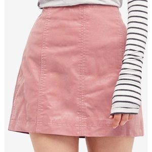 free people modern femme vegan leather mini skirt